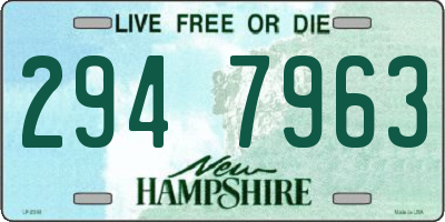 NH license plate 2947963