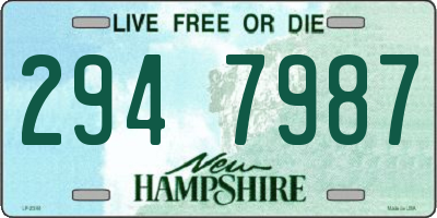 NH license plate 2947987