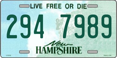 NH license plate 2947989