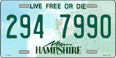 NH license plate 2947990