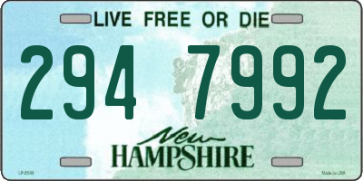 NH license plate 2947992