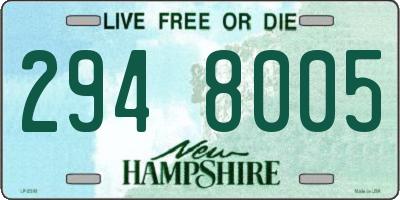 NH license plate 2948005