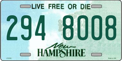 NH license plate 2948008