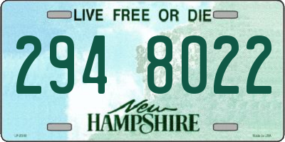 NH license plate 2948022