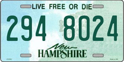 NH license plate 2948024