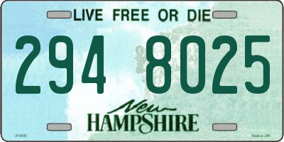 NH license plate 2948025