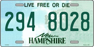 NH license plate 2948028