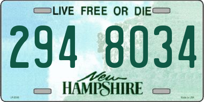 NH license plate 2948034