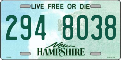 NH license plate 2948038