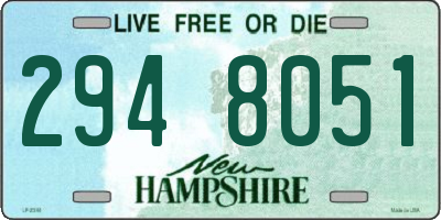 NH license plate 2948051