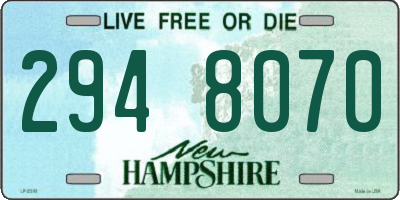 NH license plate 2948070