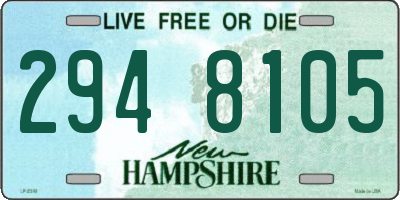 NH license plate 2948105