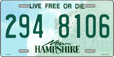 NH license plate 2948106