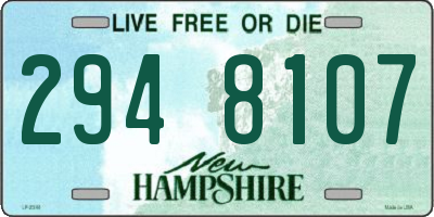 NH license plate 2948107