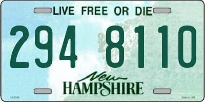 NH license plate 2948110