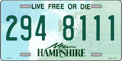 NH license plate 2948111