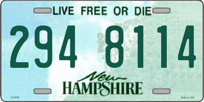 NH license plate 2948114