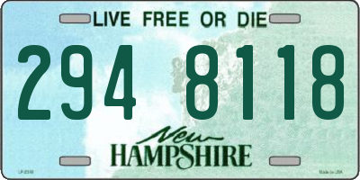 NH license plate 2948118