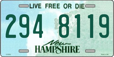 NH license plate 2948119