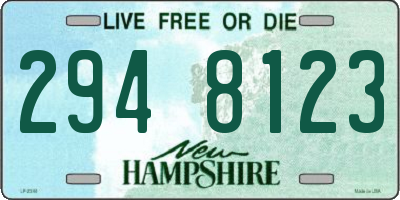 NH license plate 2948123