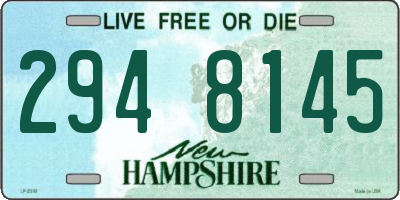 NH license plate 2948145