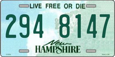 NH license plate 2948147