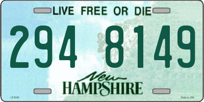 NH license plate 2948149