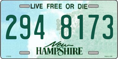 NH license plate 2948173