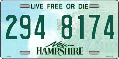 NH license plate 2948174