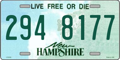 NH license plate 2948177