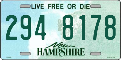 NH license plate 2948178