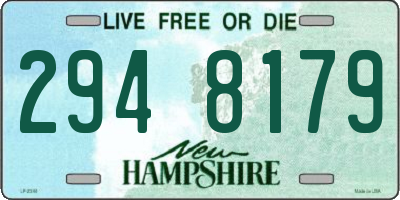 NH license plate 2948179