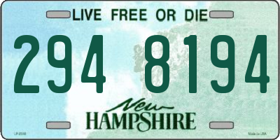 NH license plate 2948194