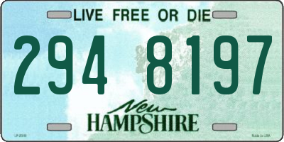 NH license plate 2948197