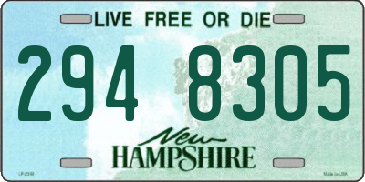 NH license plate 2948305