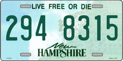 NH license plate 2948315