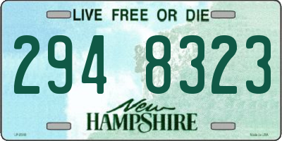 NH license plate 2948323