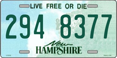 NH license plate 2948377
