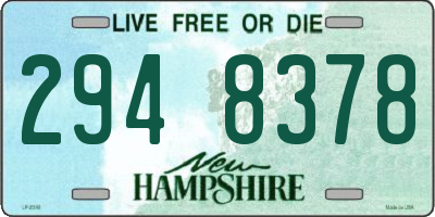 NH license plate 2948378