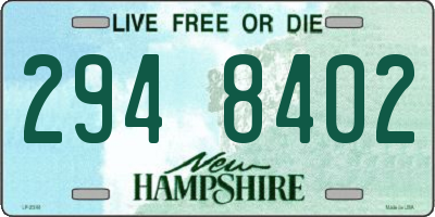 NH license plate 2948402