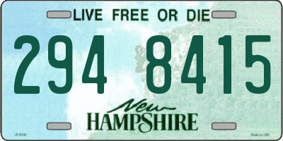 NH license plate 2948415