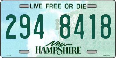 NH license plate 2948418