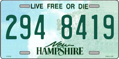 NH license plate 2948419