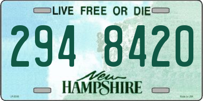 NH license plate 2948420