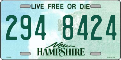 NH license plate 2948424