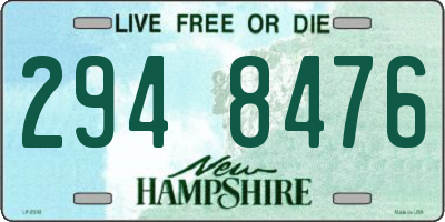 NH license plate 2948476