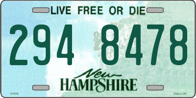 NH license plate 2948478