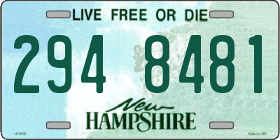 NH license plate 2948481