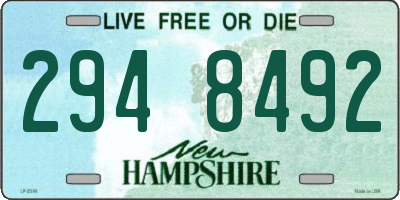 NH license plate 2948492