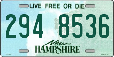 NH license plate 2948536